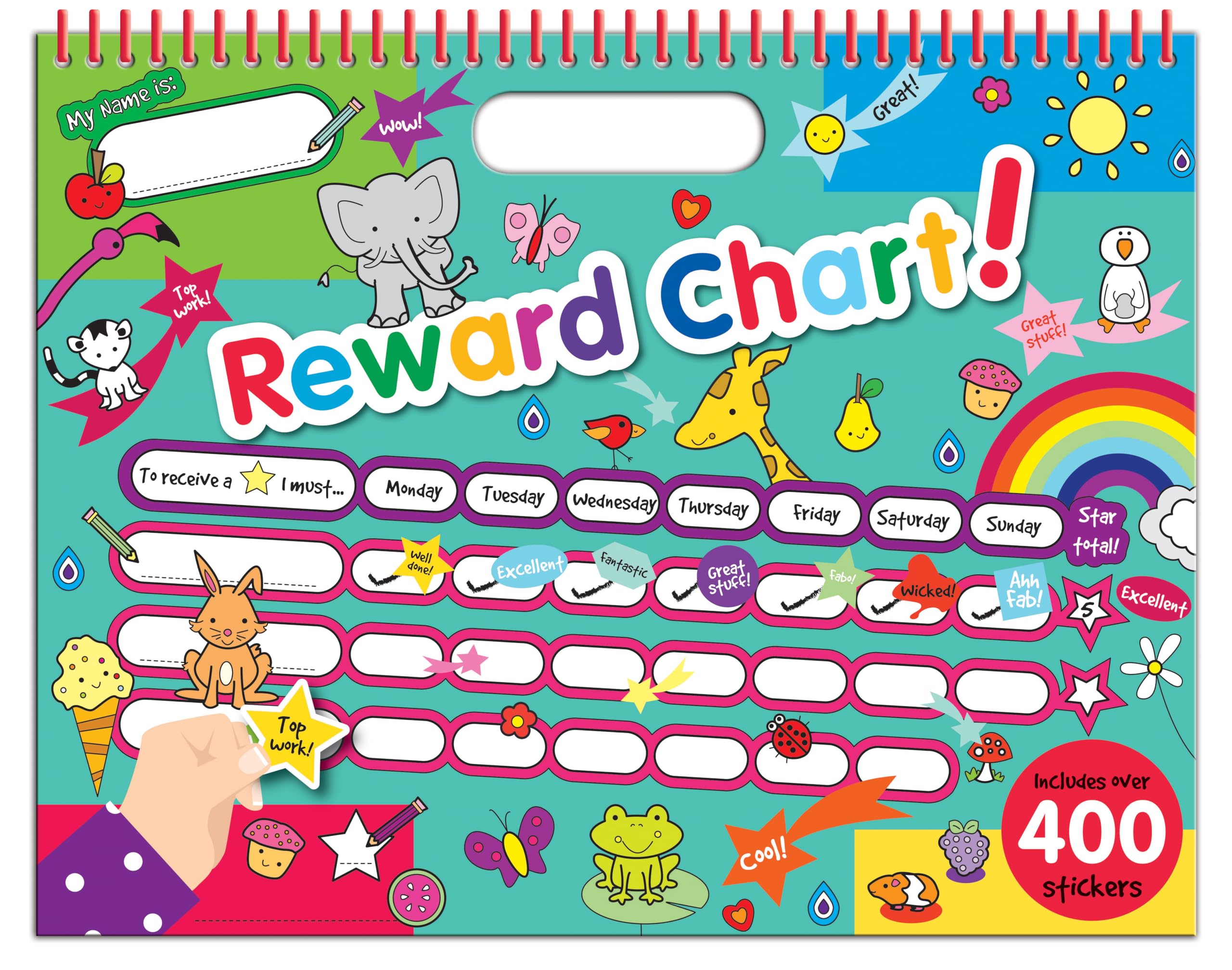 Reward Chart: Jungle (Landscape Reward Chart)