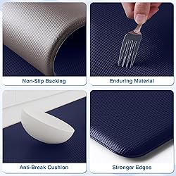 StepRite Kitchen Mats, 2PCS Kitchen Rugs, Cushioned