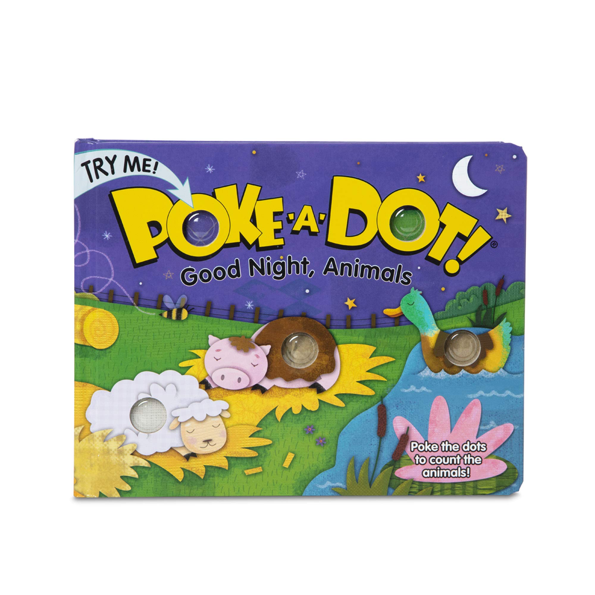 Melissa & Doug Children's Book | Poke-a-Dot: Goodnight, Animals | Educational Board Book with Buttons to Pop | 3+ | Gift for Girl or Boy