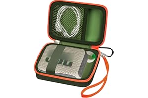 ALKOO Carrying Case Compatible with JBL Go 4 - Portable Bluetooth Speaker Box Pro Sound, Also for Go 3/Go3 Eco/Go2 Waterproof Mini Wireless Speakers - Case Only (Green)