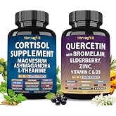 StrongVit Cortisol Supplement &amp; Quercetin Complex Bundle (120 Capsules)