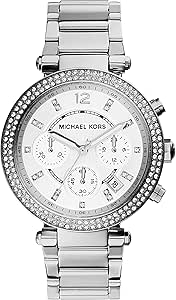 Michael Kors Parker Stainless Steel Watch With Glitz Accents