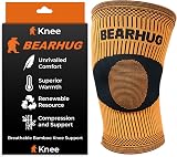 Bearhug Bamboo Knee Support Sleeve for Men Women L Compression view 1