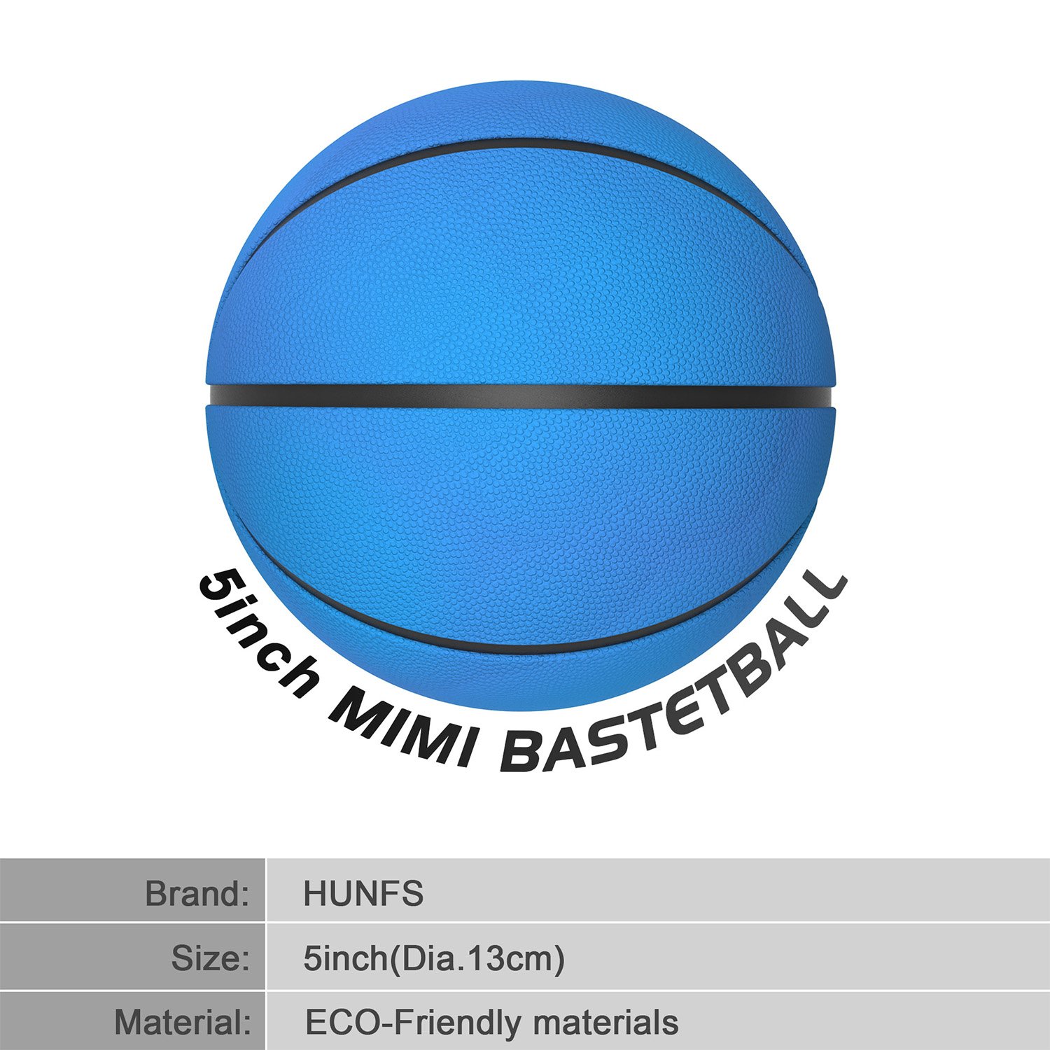 Mini Basketball for Kids[2Pack],HUNFS 5 Inch Small Basketball (Soft and Bouncy +Bright Color+Environmental Protection Material)