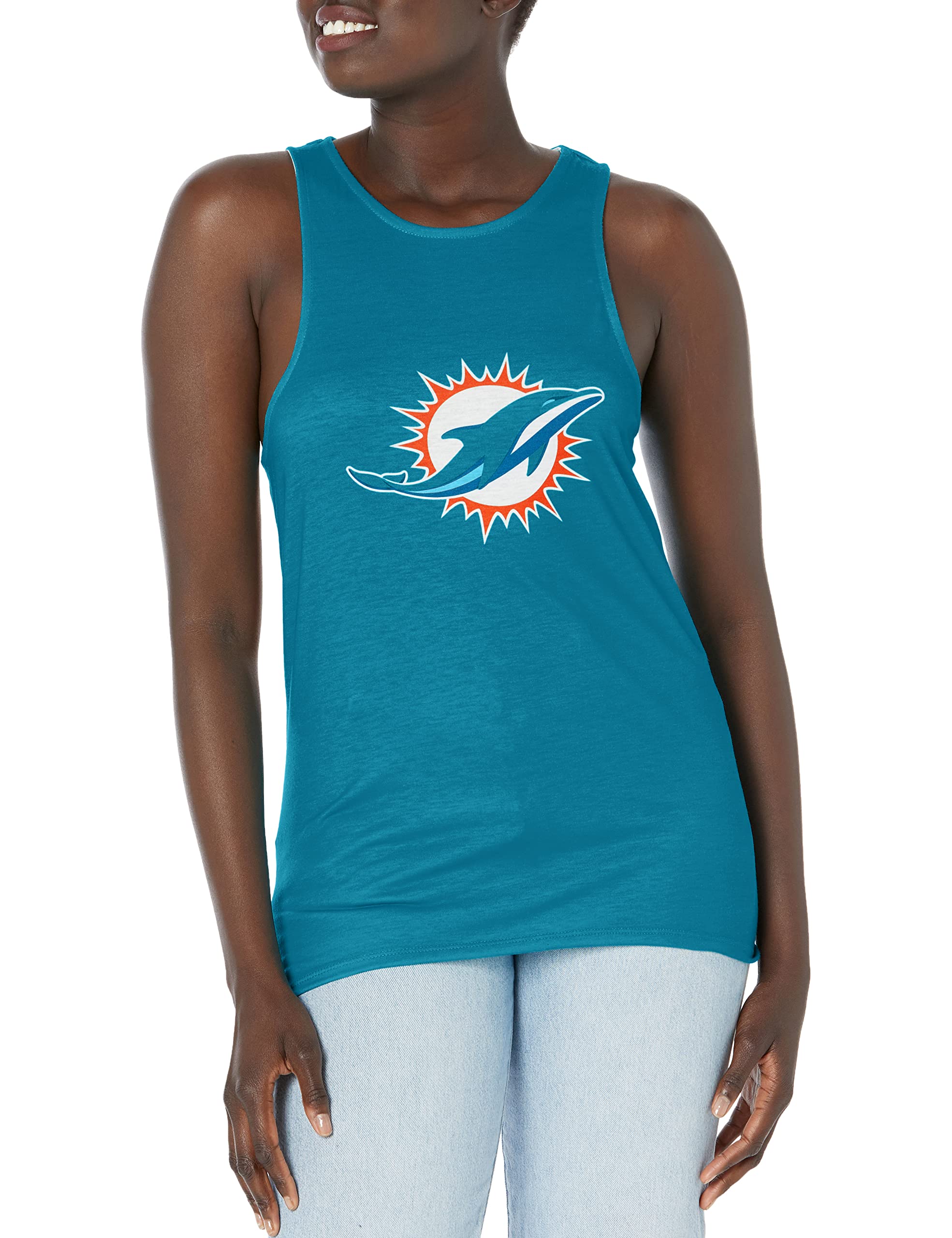 FOCO Miami Dolphins NFL Womens Tie-Breaker Sleeveless Top - L Image