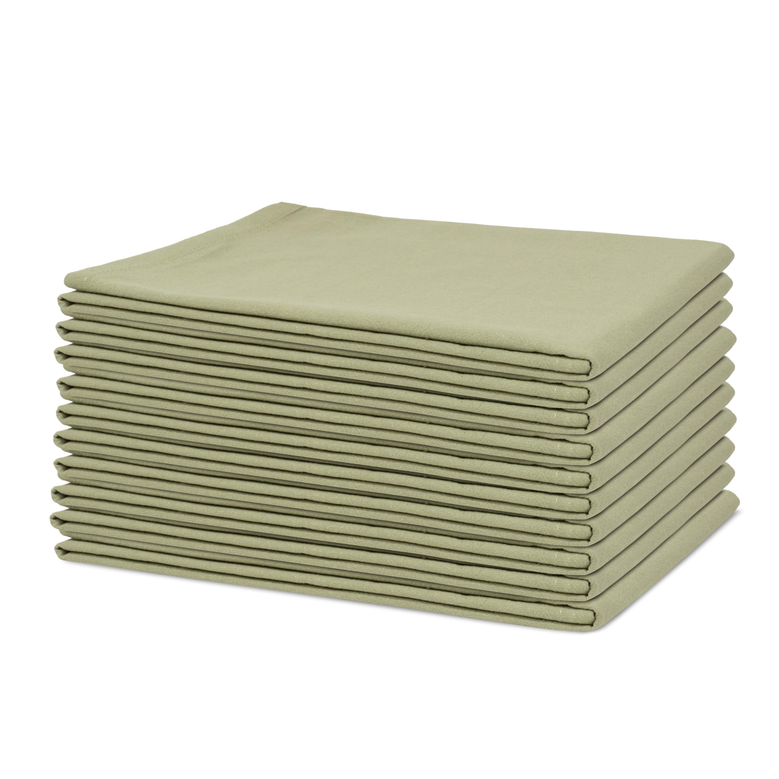 Organic Cotton Sage Flour Sack Kitchen Towels - 10