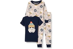 Amazon Essentials Disney | Marvel | Star Wars Unisex Kids' Snug-Fit Cotton Pajamas
