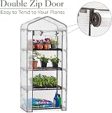 Christow Mini Greenhouse 4 Tier Reinforced Growhouse 5ft2in x 2ft2in view 4