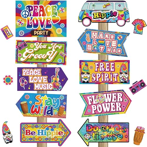 Peace Sign Party Epakh 20 Pieces 60's Party Decorations Hippie Decorations Groovy ...
