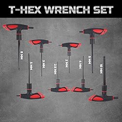 Lichamp 8 Pieces Metric T Handle Allen Wrench