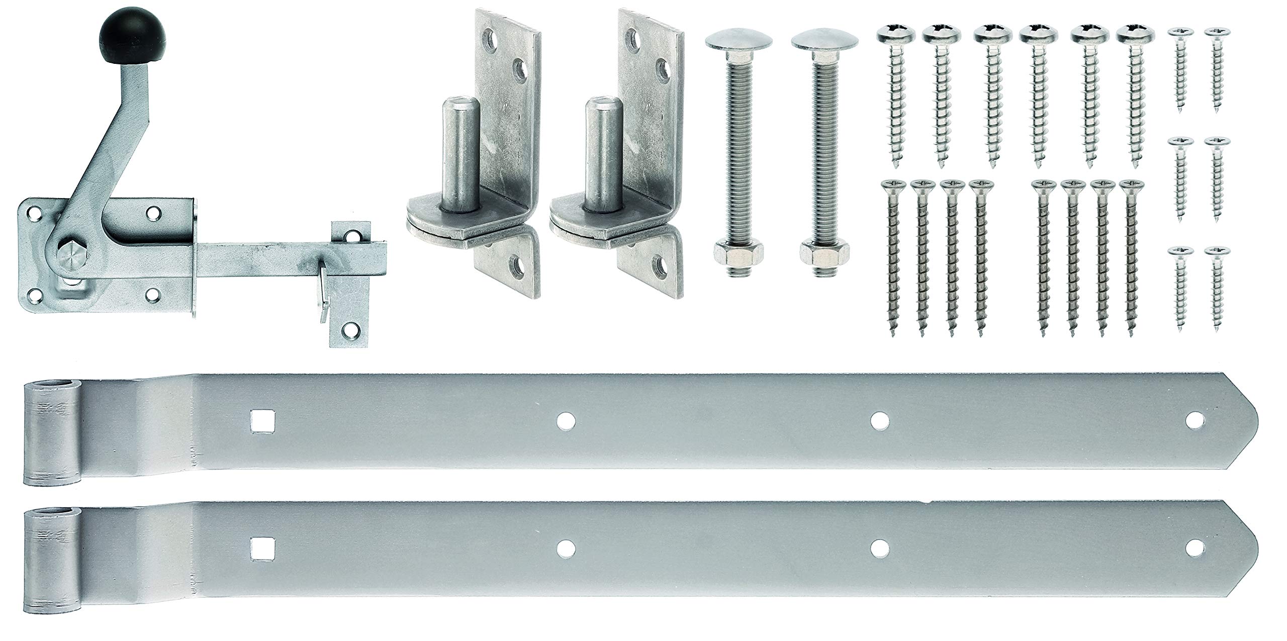 Gah-Alberts 361495 Hinge Set for Single-Gate Wooden Lattice Fences Stainless Steel