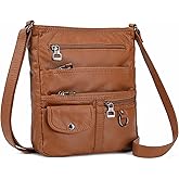 MINICAT Crossbody Purses for Women Multi Pocket Crossbody Bag Soft Leather Cross Body bag for Woman Small Shoulder Bags
