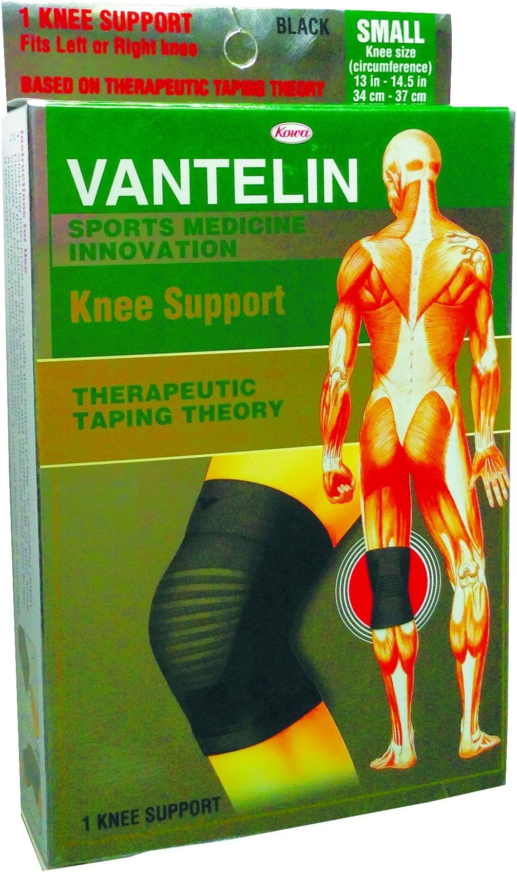 Kowa Vantelin Knee Support, Black, Small