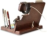 Teslyar Natural Oak Wood Phone Docking Station & Organizer for Men view 9