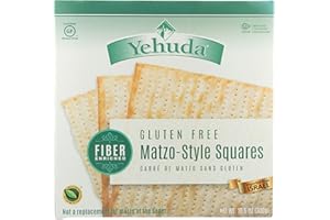 Yehuda Matzoh Gluten Free High Fiber Matzo Style Squares, 10.5 Ounce