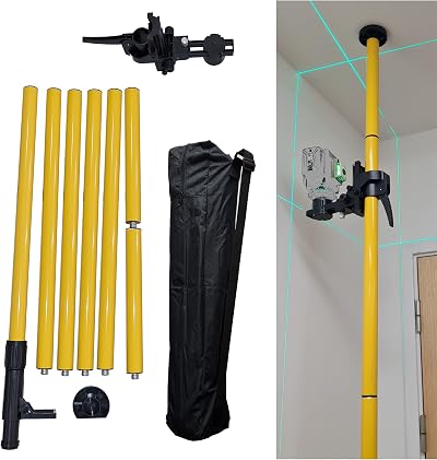 TOPWAY Laser Level Telescoping Pole 4.2m Aluminum Alloy Extendable Mounting Pole