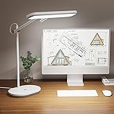 Newkana LED Desk Lamp with CRI 98, Advanced Eye-Caring Bright Desk Light for Crafting, Home Office & Kids Studying, Multi-Angle Adjustable, Dimmable Full Spectrum with Touch & Gesture Control