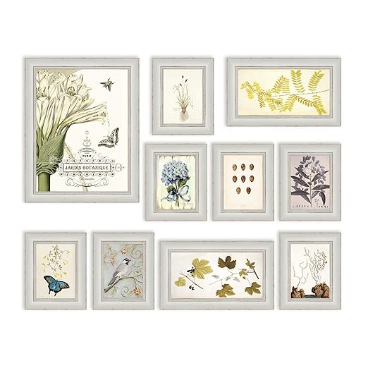 10 Multi Picture Frame Set, Photo Frame, Wall Frame Set with 10 High