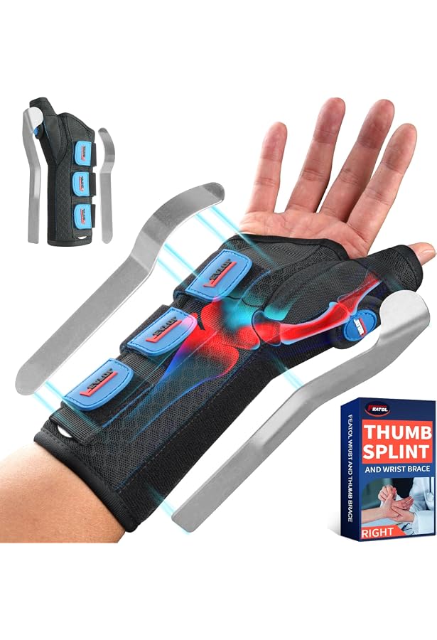 Breg Apollo Wrist Brace With Thumb Spica - 8" Or 10" Length For Right Wrist Support