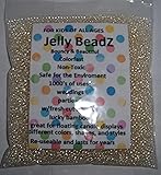 JellyBeadZ Brand Water Bead Gel - Clear -8 Ounce Almost 15,000 Heat Sealed Bag- Water Pearls Gel Beads- Wedding and Event Centerpieces