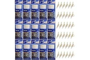 JSHANMEI Fishing Bait Rigs Set 15 Packs Saltwater Fishing Lures Rigs with Sharp Hooks Real Fish Skin Beach Pier Sea Surf Fishing Rigs Cod Herring Lure Hook Rigs