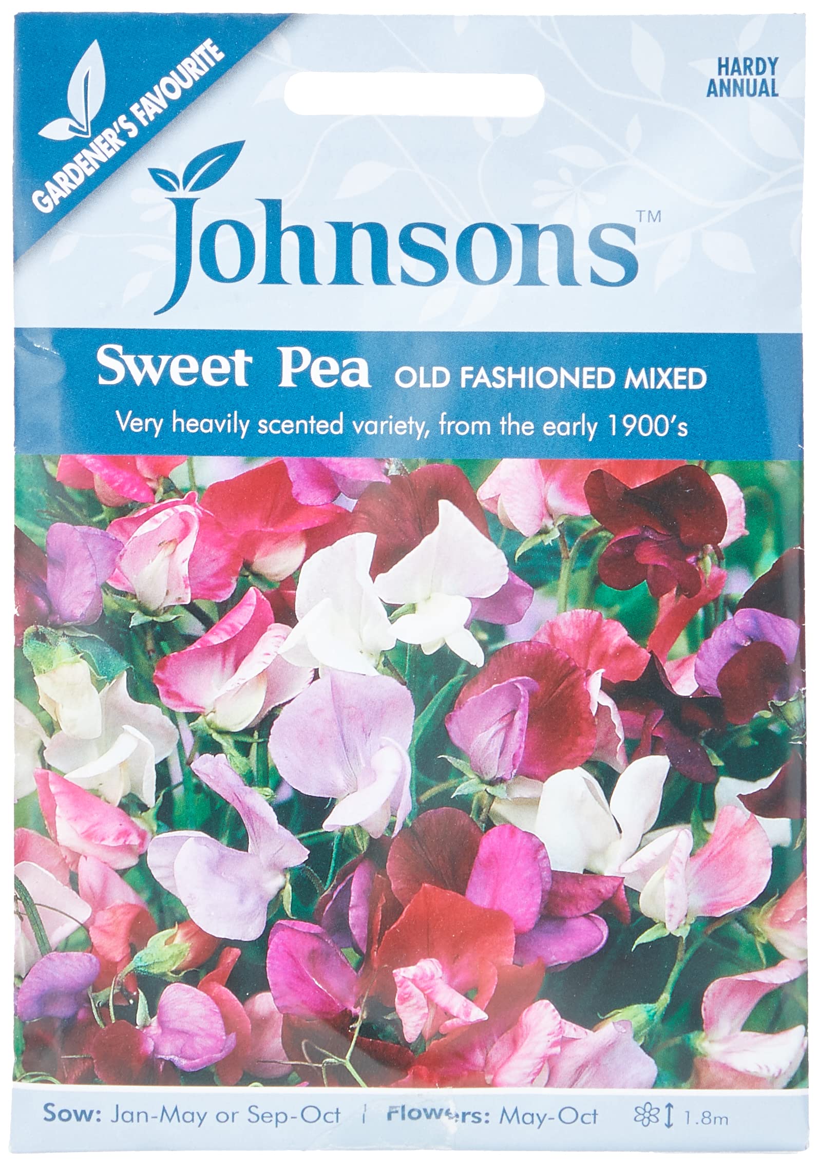 Johnson's 22291 Flower Seeds, Sweet Pea Old Fashioned Mixed