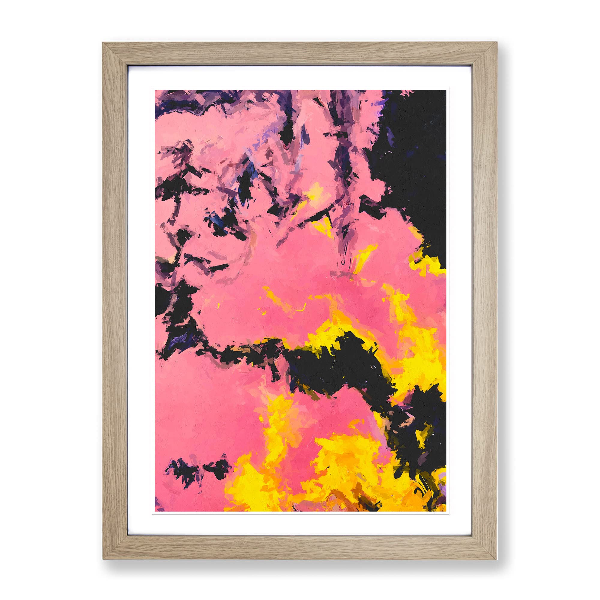 Brilliant Form Abstract Framed Print | A4 Oak Framed Wall Art | Ready to Hang | Abstract Fantasy Picture | Living Room Bedroom Lounge Office