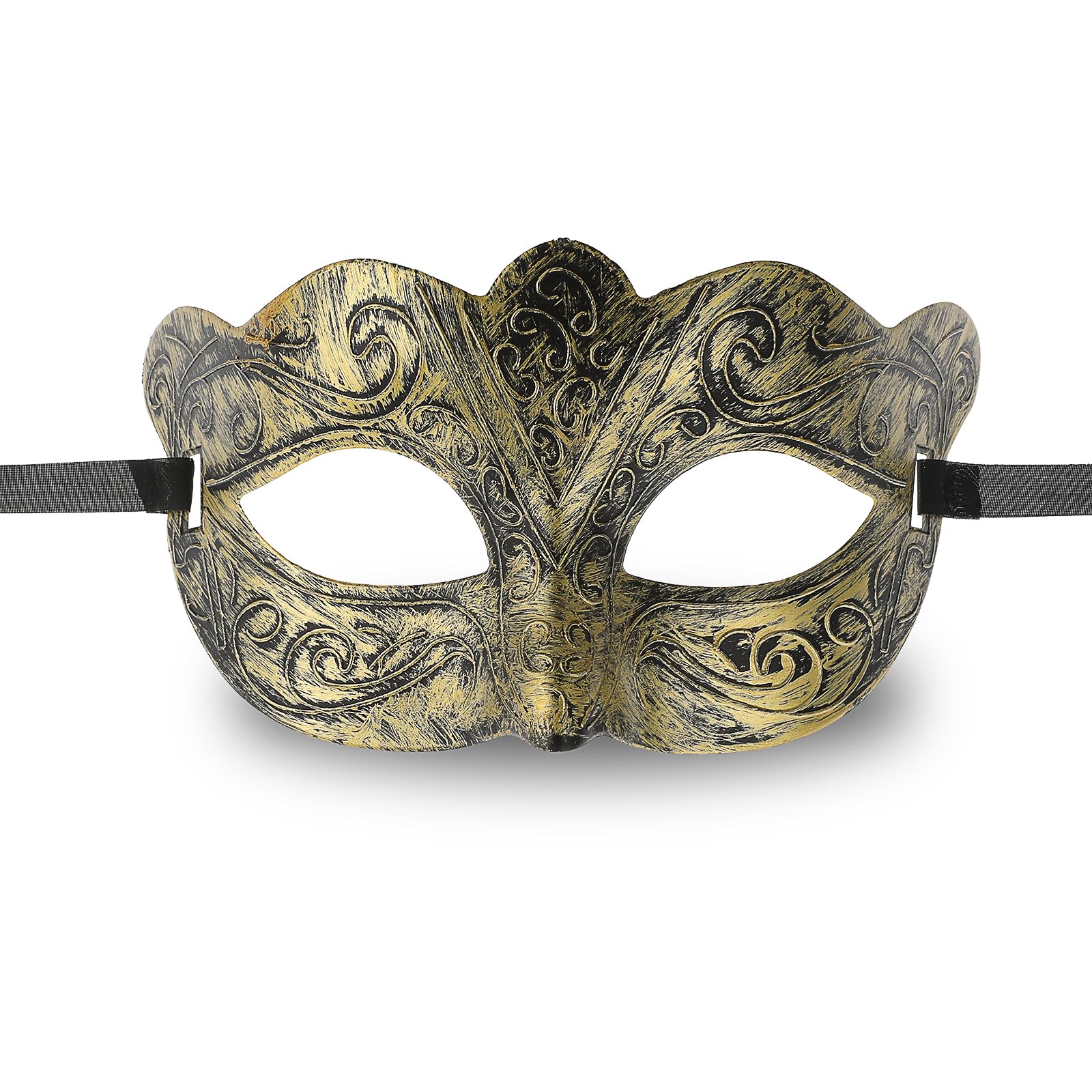 Sibba Gold Masquerade Ball Masks for Men Mardi Gras Mask Halloween Vintage Men's Masquerade Masks Fancy Dress Carnival Venetian Eye Mask for Adults Christmas Proms Party Festival Costume Accessories