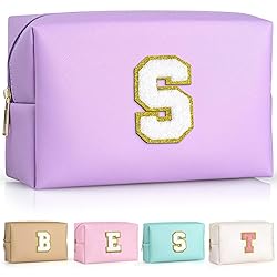 TOPEAST Preppy Makeup Bag, Small Cosmetic Travel