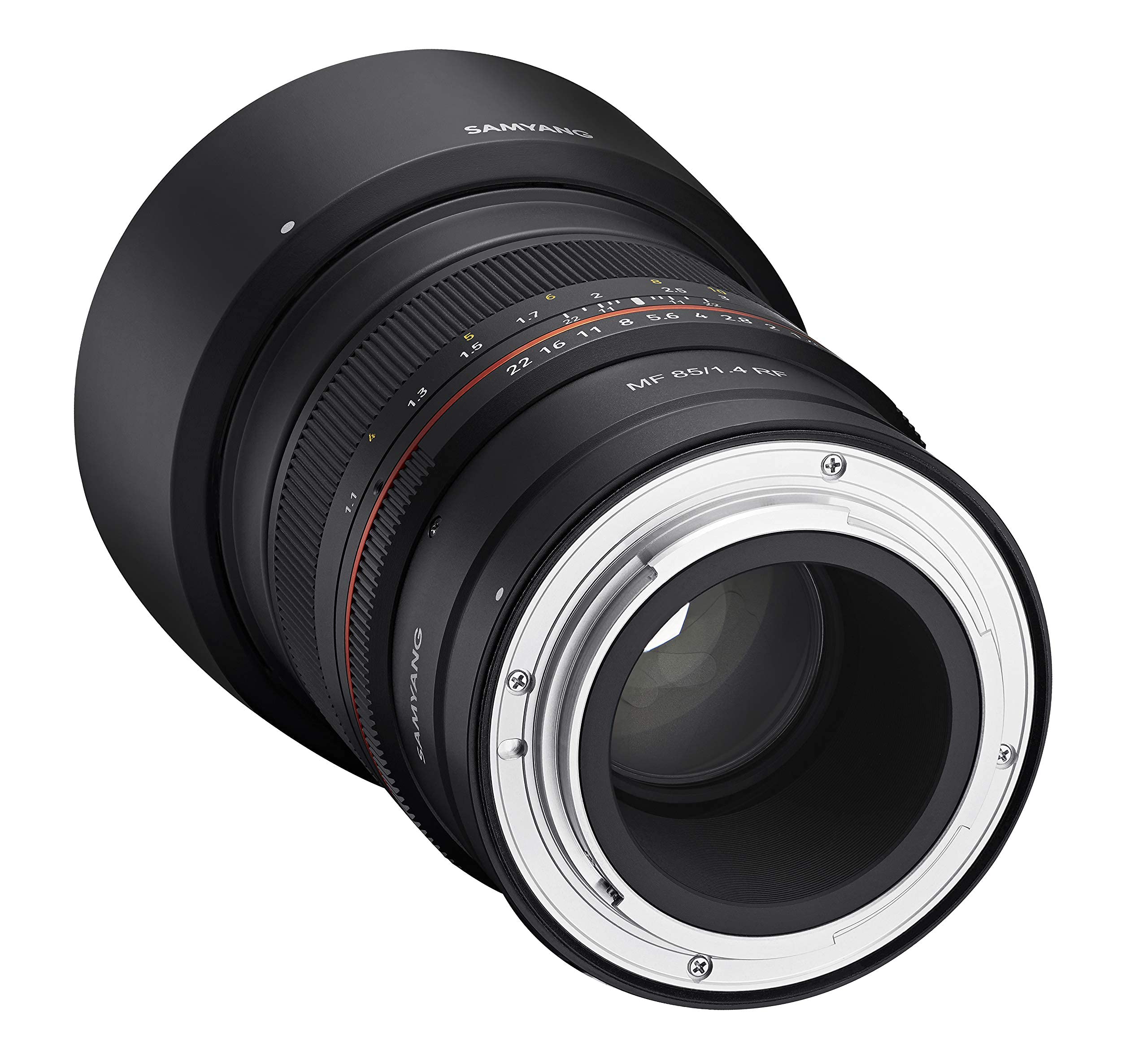Samyang 85mm F1.4 High-Speed Telephoto Lens for Canon RF - Full Frame Mirrorless, Weather-Sealed, Fast Aperture, Precision Manual Focus, Ultra Multi-Coated, Low-Light Portrait, Removable Hood