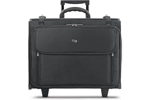 SOLO NEW YORK Solo Morgan Rolling Hard Side Catalog and Laptop Case, Black