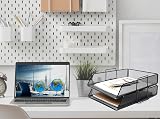 EXERZ Paper Sorter Tray Desk Organizer File Holder 2 Pack Black view 9