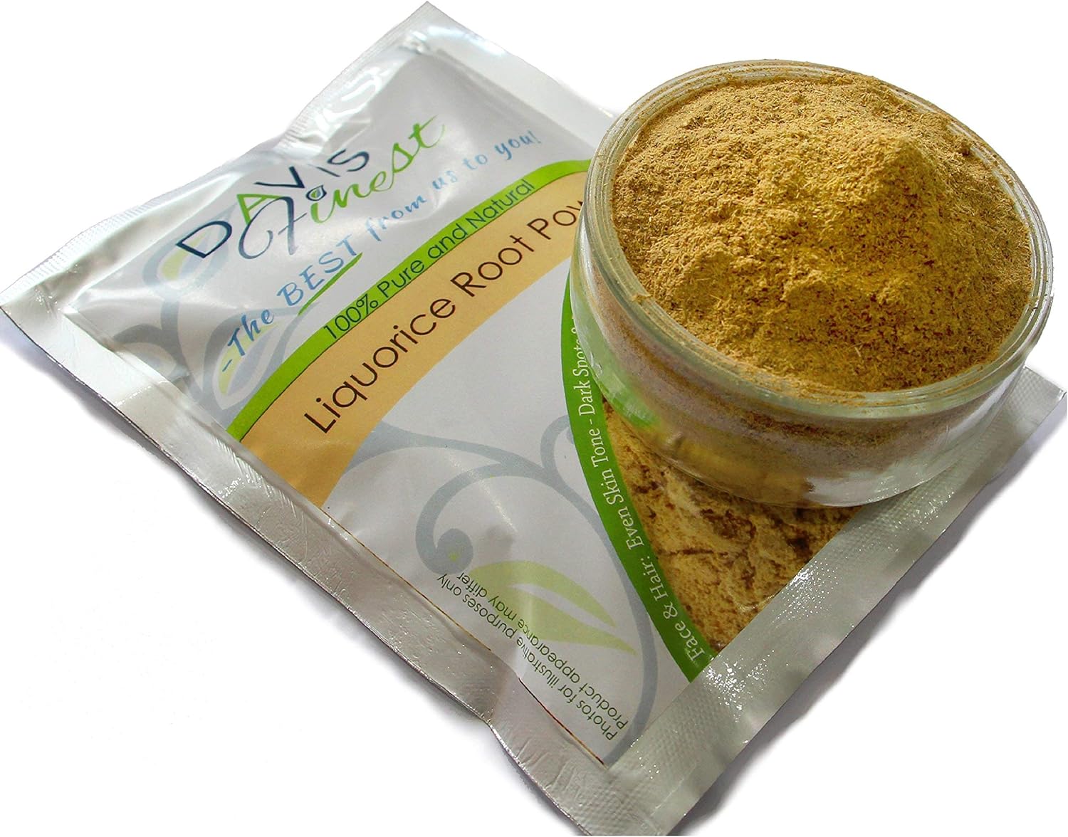 Davis Finest Liquorice Root Powder, Natural Skin Lightening, Whitening