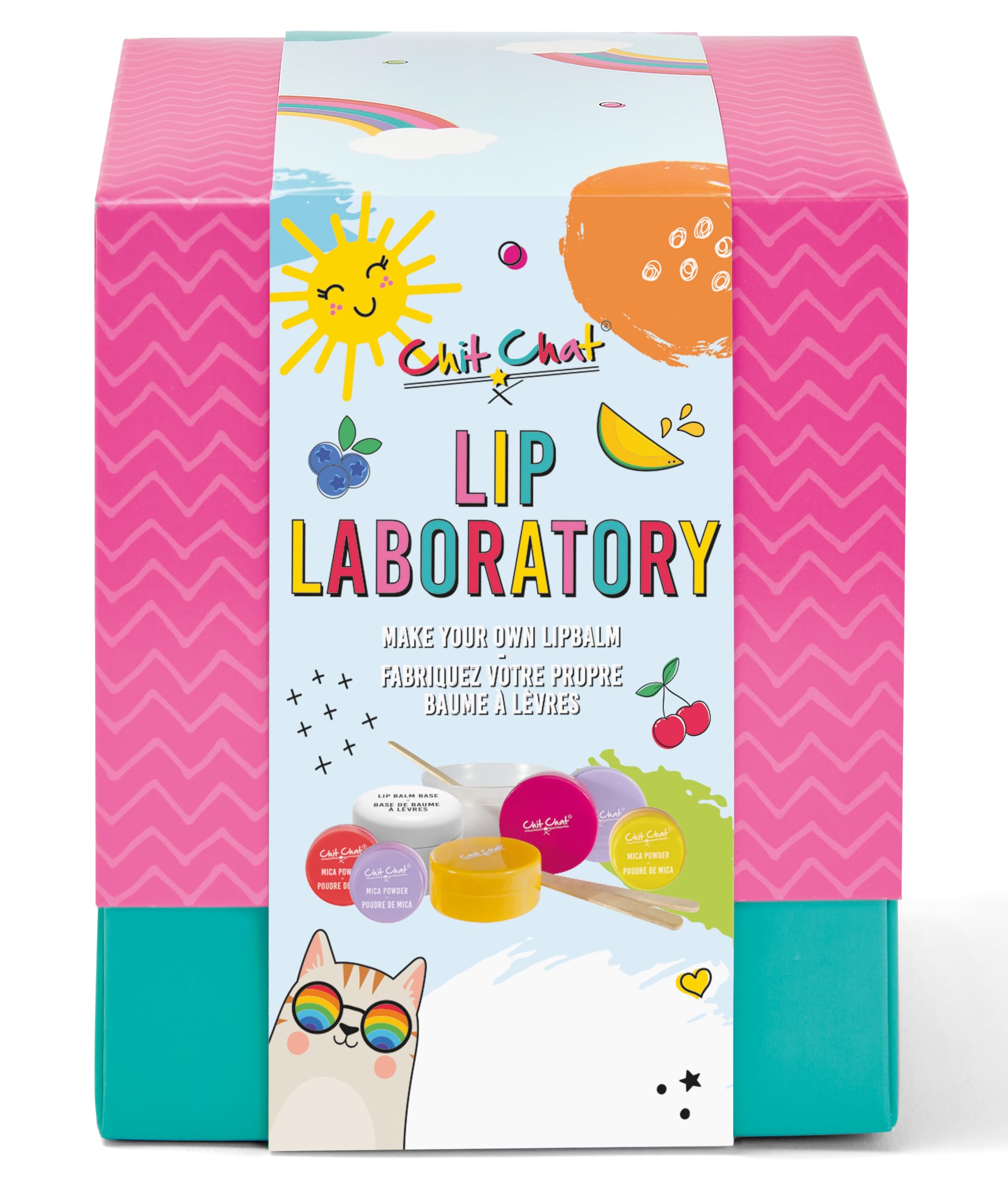 Chit Chat Lip Laboratory - Make Your Own Lip Balm Gift Set - Vegan & Cruelty-Free - Gift for Girls