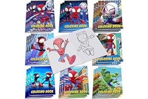 EAZYCO Spidey Party Supplies, 24Pcs Coloring Books for Spidey Birthday Party Gifts, Goodie Bag Stuffers, Classroom Rewards, 8 Styles