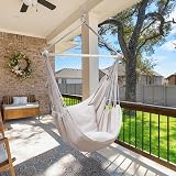 Ohuhu XL Swing Chair with Hardware Kit Beige 150kg Capacity view 4