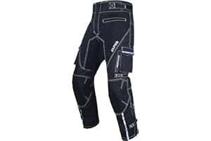 ALPHA CYCLE GEAR Dirt Bike Motocross Motorcycle pants for men hi Vis armor riding racing dual sports overpants atv mx bmx (BLACK, WAIST 30"-32" INSEAM 32")
