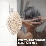 Sndyi Silicone Body Scrubber Leaf Shaped Exfoliating Shower Brush Oatmeal view 7