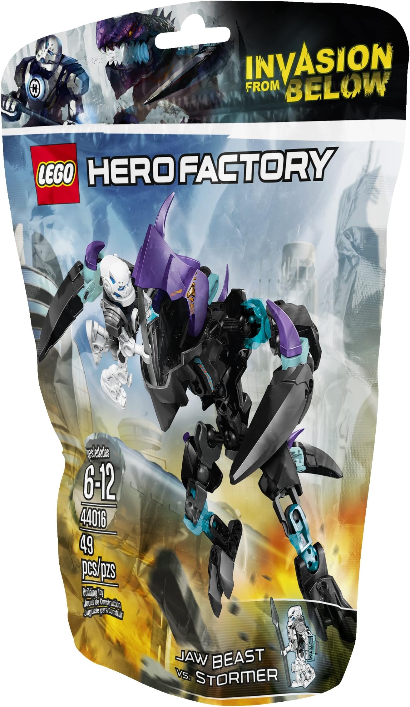 Jaw Beast vs. Stormer LEGOยฎ Hero Factory Set 44016