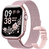 Smart Watches for Women (Android/iPhone), 1.83" HD Smart Watch with Calls/Messages/Notifications, Sleep/Heart Rate/SpO2/Blood Pressure Monitor, 110+ Sports Modes Fitness Tracker Watch, 1000mAh Battery