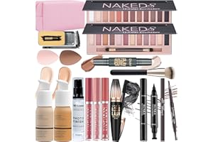 YBUETE Makeup Set, Makeup Set Kit for Women Girls Teen Full Kit, Multipurpose Makeup Set, Professional & Beginner Makeup Kit Include Foundation, Face Primer, Eyeshadow Palette, Cosmetic Bag