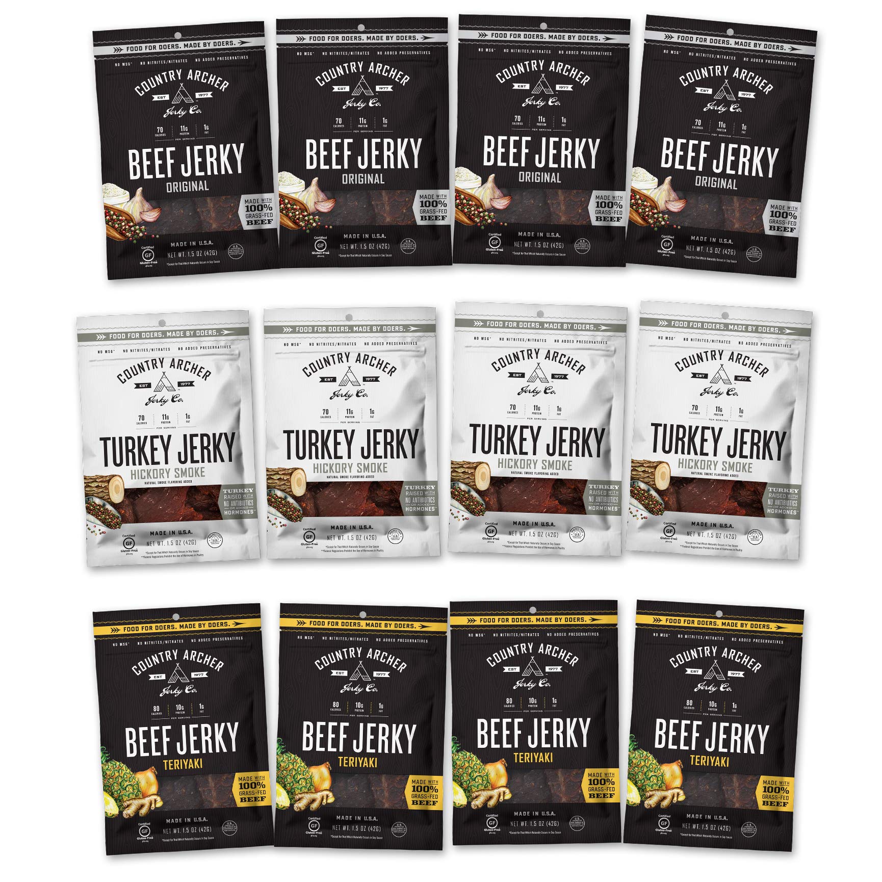 Buy Beef and Turkey Jerky Variety Pack by Country Archer, Original