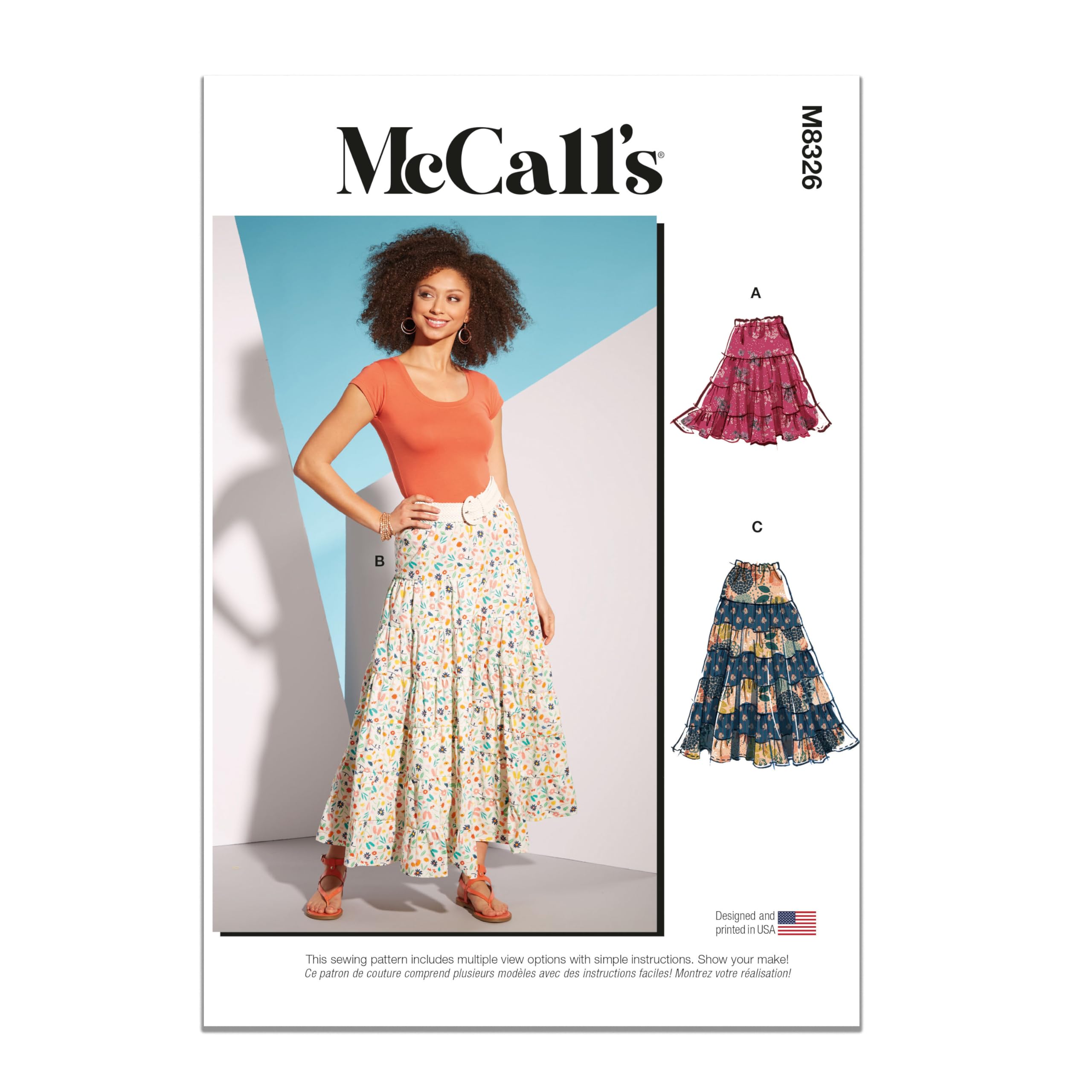 McCall's M8326Y Misses' Skirts Y (XS-S-M)