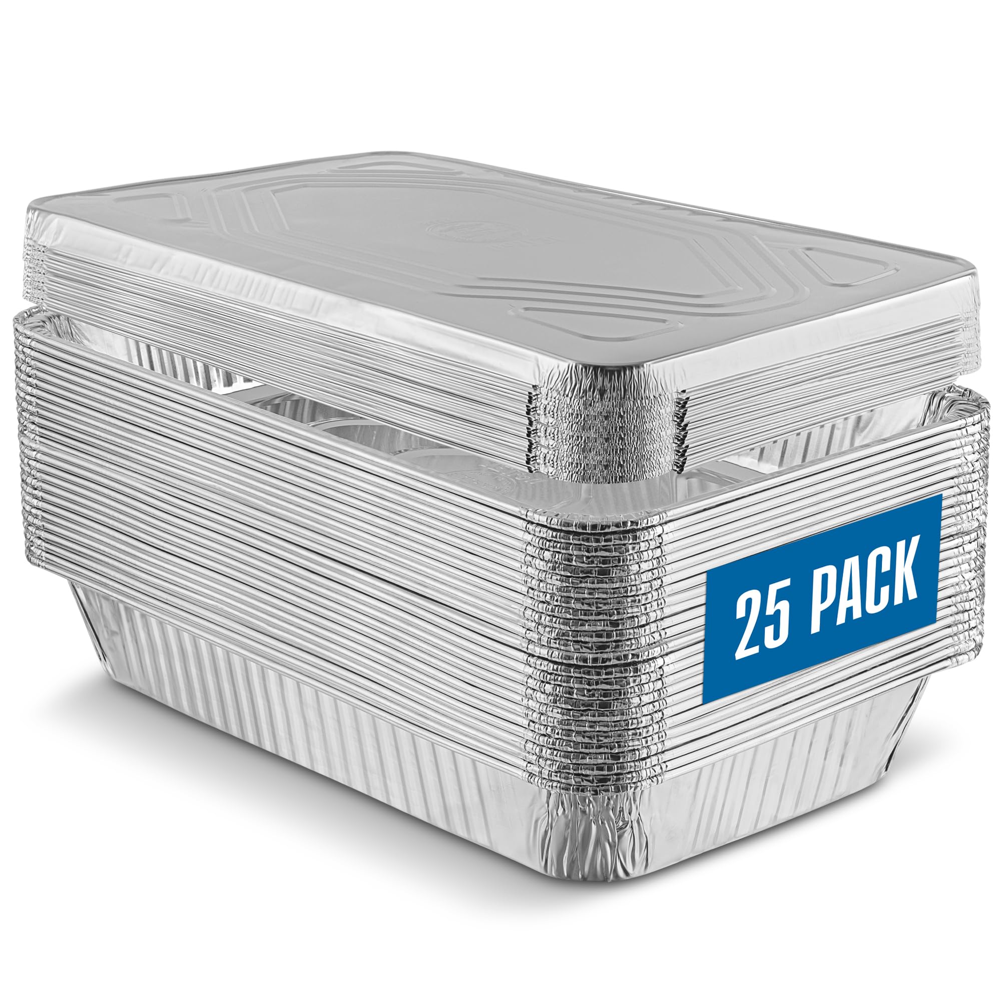 PLASTICPRO 25 Pack Aluminum Pans 13'' X