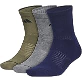 adidas mens Cushioned High Quarter Socks (3 Pairs) Durable & Comfortable