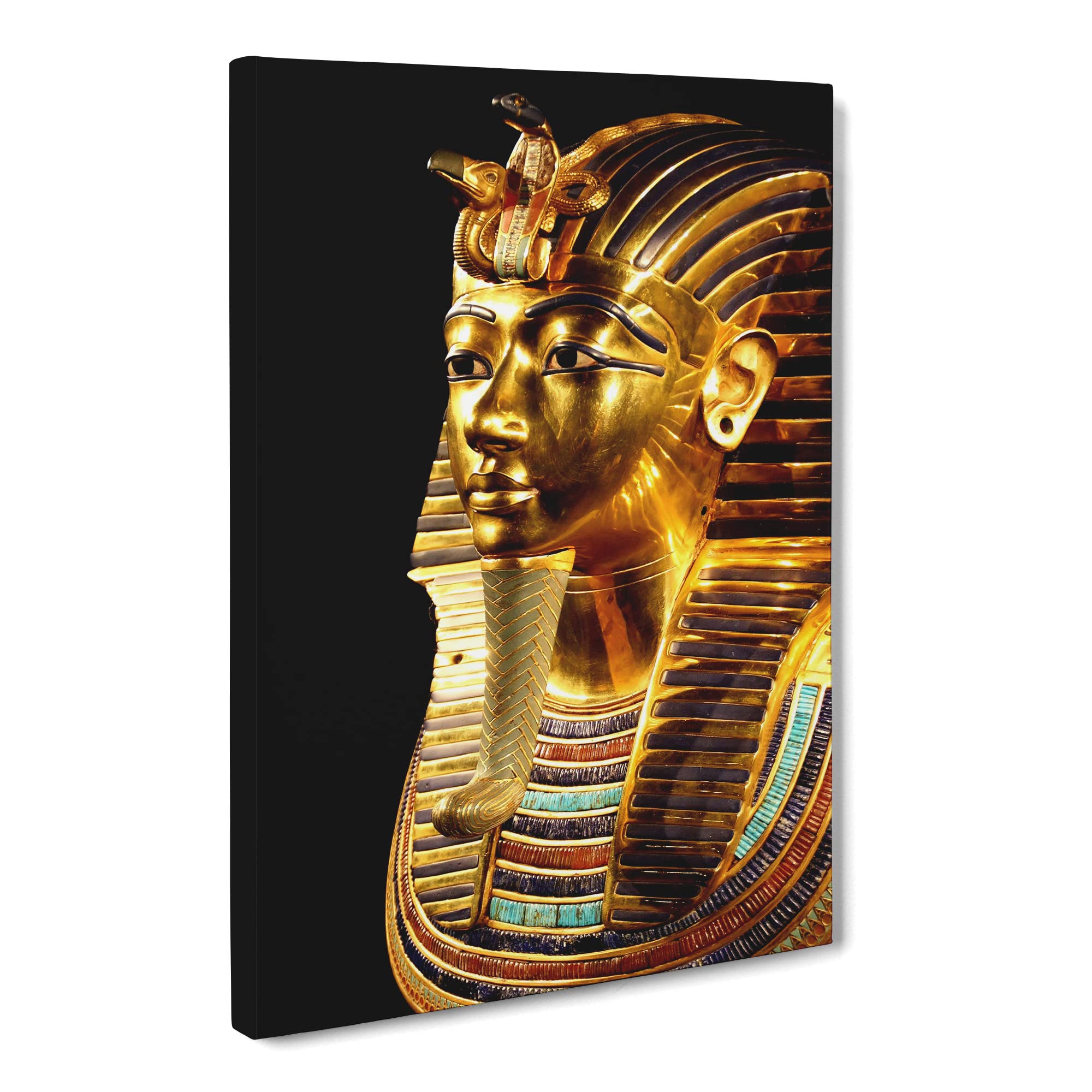 Tutankhamun Egypt Egyptian Mummy Canvas Print | Gallery Wrapped 30mm Frame Wall Art | 20x14 inches | Ready to Hang | Modern Picture | Living Room Bedroom Lounge Office
