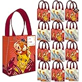 Lion King Party Favor Bags Set – 24 Pack 8" Disney Goodie Bags for Kids Bulk Reusable Mini Totes | Disney Lion King Birthday Party Supplies