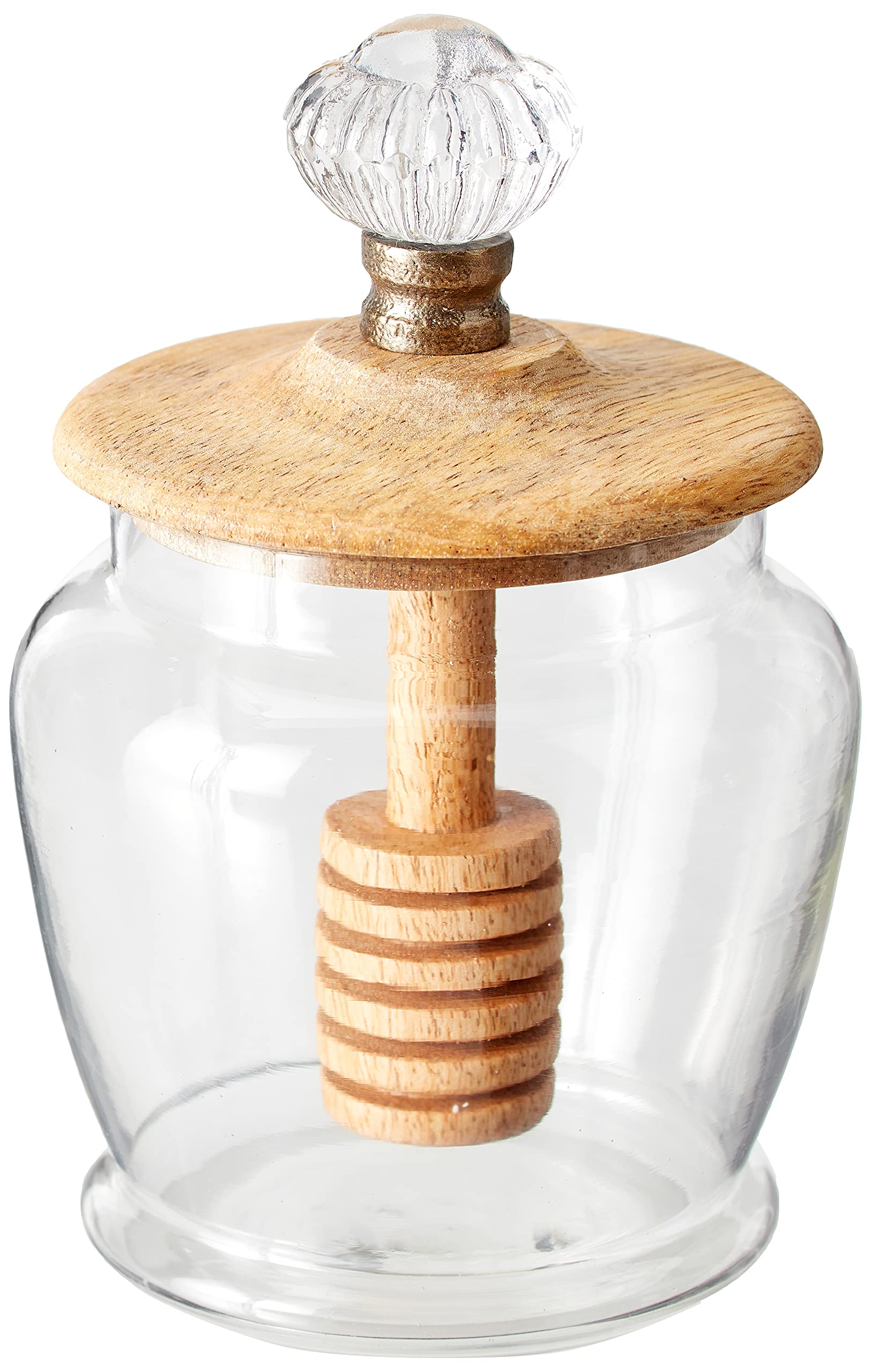 Photo 1 of Mud Pie Glass Honey Jar, 5" x 3 1/4" dia, 1100 Milliliters, Clear