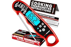 Alpha Grillers Meat Thermometer Digital - Instant Read Food Thermometer for Cooking Grilling BBQ Kitchen (Battery Included) S
