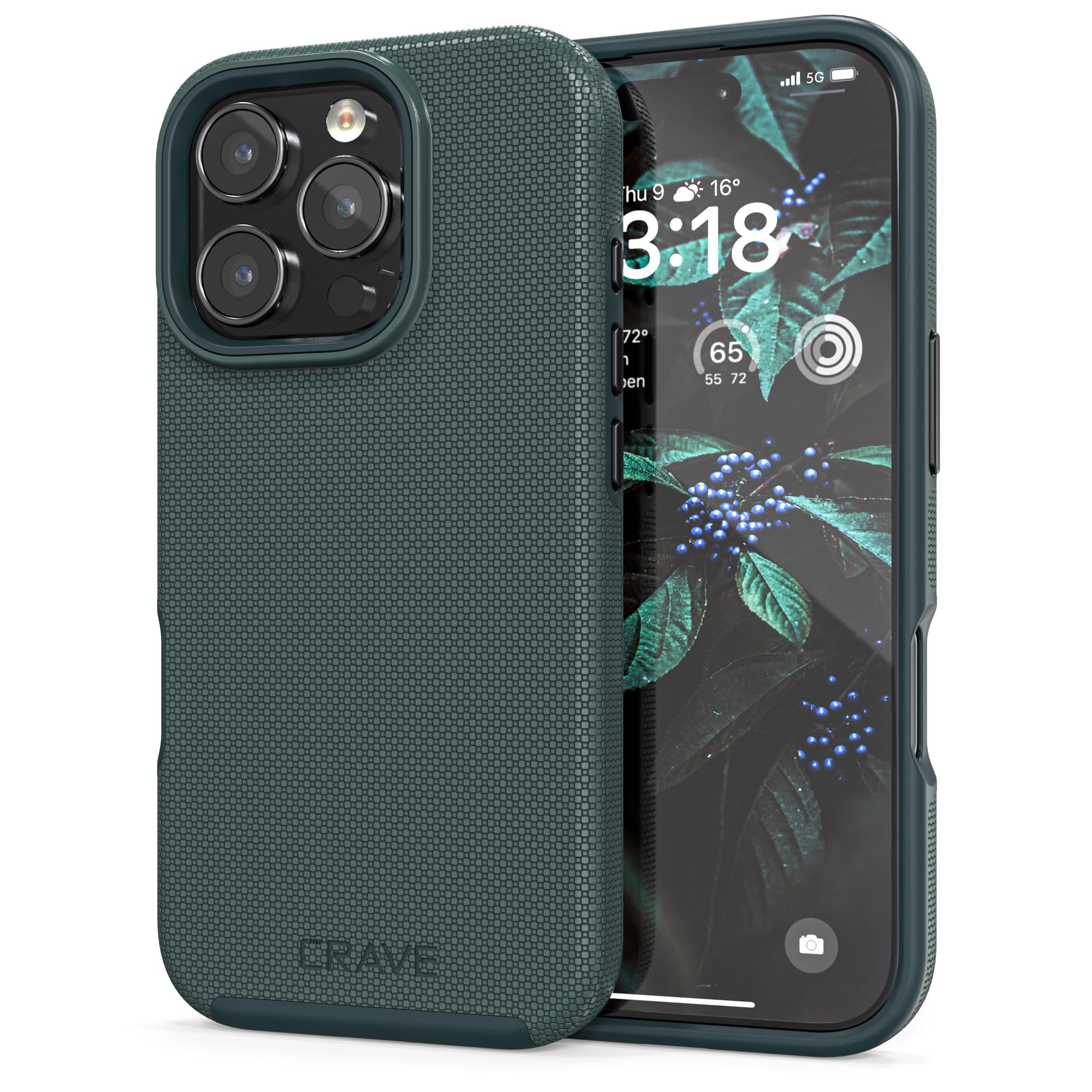 Crave Dual Guard Compatible with iPhone 16 Pro Case, Compatible with MagSafe Shockproof Protection Dual Layer Case for Apple iPhone 16 Pro (6.3") - Forest Green